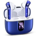 thumbnail image 1 of Auriculares inalámbricos Bluetooth 65h de larga duración con carcasa de cargador inalámbrico ipx7 auriculares impermeables con micrófono, 1 of 8