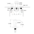 thumbnail image 5 of Waterfall Widespread Bathroom Faucet Brushed Nickel, 3 Hole 8 Inch Vanity Faucet, 5 of 9