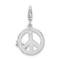 thumbnail image 3 of 925 Sterling Silver Paix Signe Libellule Collier Pendentif Charme, 3 of 8