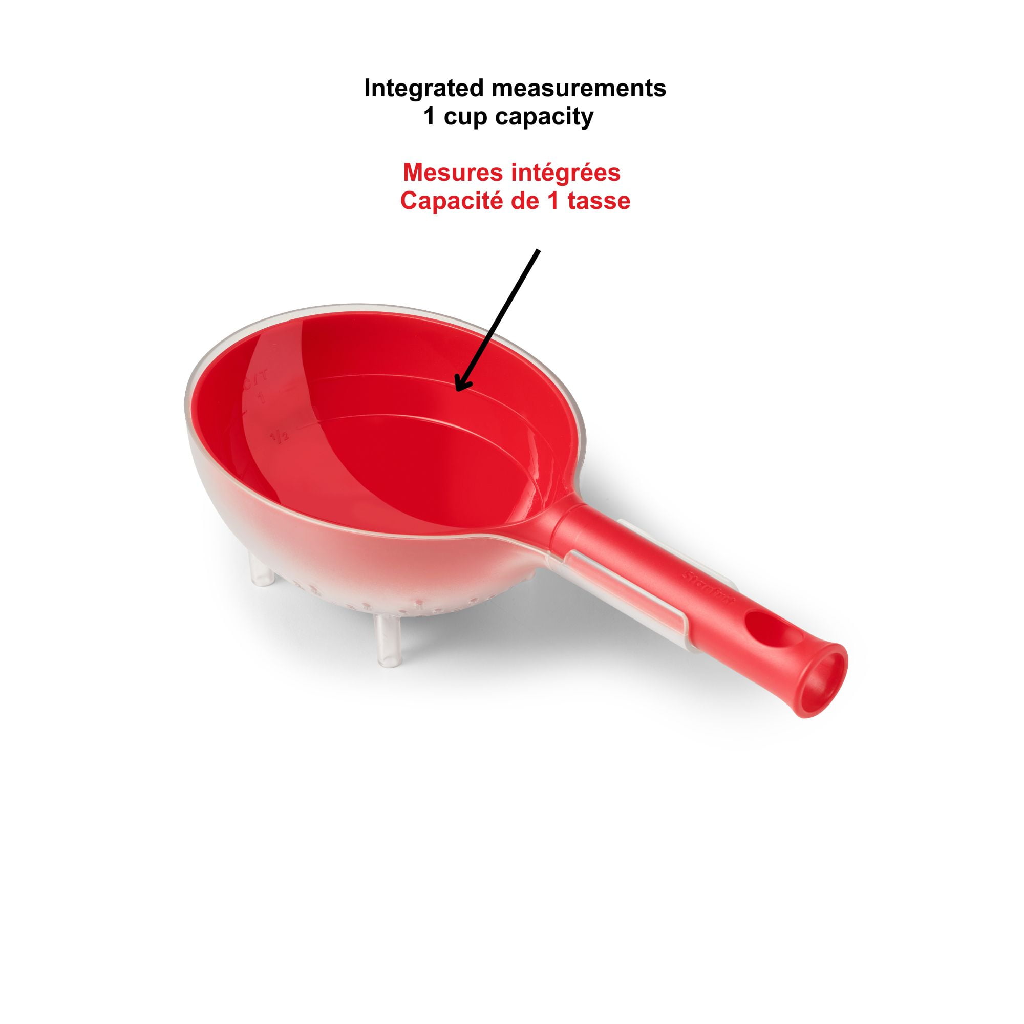 Starfrit Passoire à baies, Couvercle troué amovible, S'utilise à une main, Rouge STARFRIT PASSOIRE À BAIES