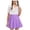 Purple, variant on Girls Polka Dot Mini Stretch Waist Full Round Skater Skirts for Party or Casual Sport