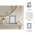 thumbnail image 5 of Decorative Scallop Edge Picture Frame for Home Decor - Elegant Photo Frame for Tabletop Accent, Mantel Display, or Living Room Decor - Stylish Bedroom Nightstand or Office Desk Decoration - 9", Blue, 5 of 10