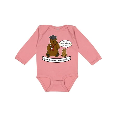 

Inktastic I m So Very Proud Of You-My Brother Graduated Bears Gift Baby Boy or Baby Girl Long Sleeve Bodysuit
