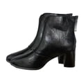 thumbnail image 5 of Wowcloth Women's Ankle Boots - Fashion Casual Winter Comfort Solid Color Pointed Toe with Chunky High Heel for Daily Wear, 5 of 9