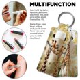 thumbnail image 4 of Elastic Neoprene Keychains Lipstick Bags with Iron Keychain Rings Rectangle Giraffe 9.6x3.8cm 2pcs/set, 4 of 7