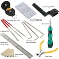 thumbnail image 2 of MesaSe Guitar Repairing Maintenance Cleaning Tool Kit Includes String Action Ruler & Gauge Measuring Tool & Hex Wrench Set & Files & String Winder & String Cutter &  Pins & Picks & Picks, 2 of 7