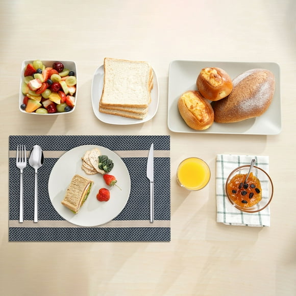 Uklsqma Non-Slip Kitchen Table Placemat Zzp251236925 | Heat Resistant Oil-Repellent Plastic Mat | Easy to Clean Durable Dining Table Protector | Multipurpose Use for Home Office Party Decor