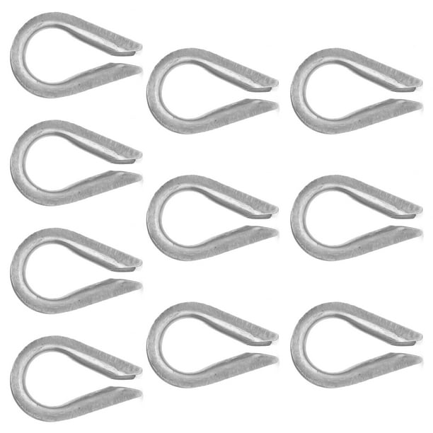 QIILU Stainless Steel Thimble,10pcs Stainless Steel Wire Rope
