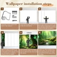 thumbnail image 5 of Wallpaper Forest Glowing Butterflies Mushrooms Peel and Stick Wall Murals 100"H x 144"W Removable PVC Wall Paper Self-Adhesive Wall Paintings Art Decor for Bedroom Living Room, 5 of 7