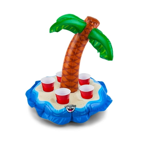 BigMouth Inc. Inflatable Palm Tree Multi-Drink Float, Floating Drink Holder for Pool Parties