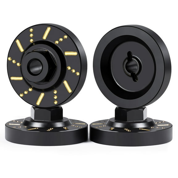 4Pcs Black Coating Brass Wheel Hex Hub Adapters Counterweight for FMS FCX24M 1/24 RC Car Truck Model Upgrade Parts