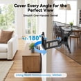 thumbnail image 5 of MountFTV Full Motion Long Arm TV Mount for 26-65" TVs, 37.4" Long Extension, Up to 110 lbs, Max 400 x 400mm, Corner TV Wall Mount Bracket with Tilt, Swivel, Single Wood Studs, 5 of 9