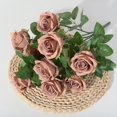 thumbnail image 4 of Homerr Artificial Rose Simulation Rose Fake Rose Artificial Rose Great Fidelity Not Withered Non-fading Easy Care Decorative Home Decoration 9 Bulbs Wedding Party, 4 of 7