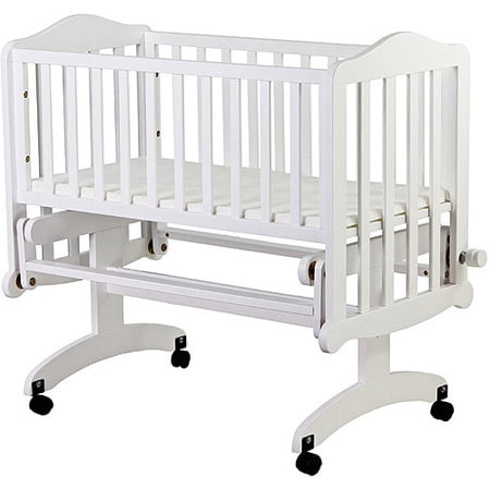 Dream on Me Lullaby Fixed-Side Cradle Glider, White