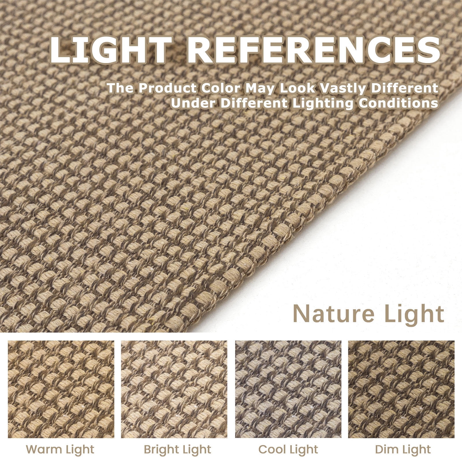 iOhouze Runner Rug for Hallways 2x6ft Woven Washable Rug Hall Carpet Runner Natural Cotton Rubber Backing Entryway Runner Rugs