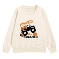 thumbnail image 5 of Coerni Boys Girls Halloween Sweatshirt Cartton Truck Spooky Pumpkin Graphic Pullover Kids Fall Fashion Long Sleeve Tops, 5 of 7