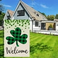 thumbnail image 5 of FastXmas St. Patrick's Day House Garden Flags,Green Shamrock Buffalo Check Plaid Rustic Burlap Yard Sign Decorations,Spring Flags for Outdoor Decoration 12 x 18 Inch, 5 of 7
