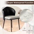 thumbnail image 4 of Daluvenix Dining Chairs Set of 2 PU Leather Kitchen Dining Chairs With Cushion Seat And Metal Legs, Easy Assembly, Black, 4 of 10
