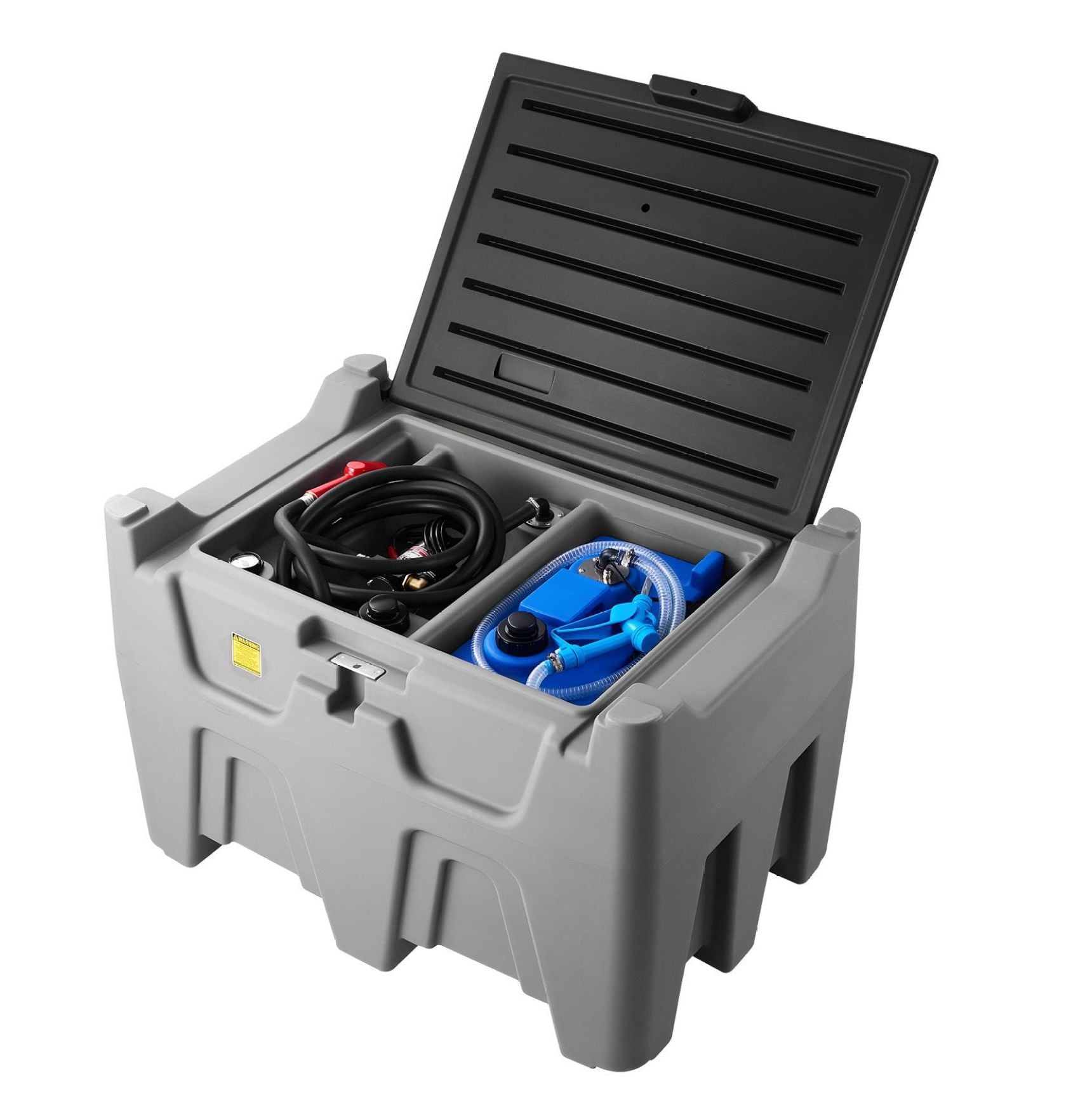 Portable Diesel Tank, 106 Gal Diesel & 8 Gal DEF, Fuel Transfer Tank with Pump, 10 GPM Flow Rate, Leakproof Gas Tank for Transportation