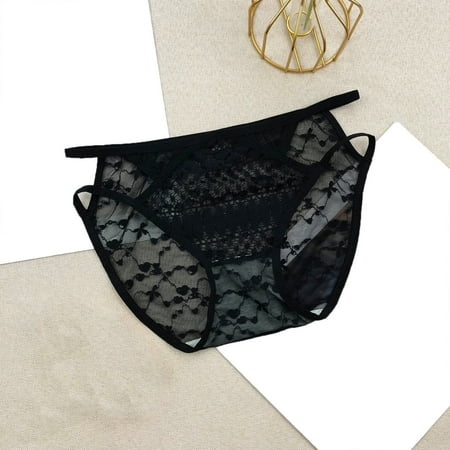 

Medcursor Panties For Women Crochet Lace Lace Up Panty Hollow Out Roleplay Lingerie Underwear