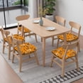 thumbnail image 6 of Halloween Pumpkin Words Seat Covers for Dining Room Chairs Set Of 6,Stretch Printed Washable Chair Seat Cover with Elastic Ties and Button,Removable Waterproof Couch Cushion Covers, 6 of 6