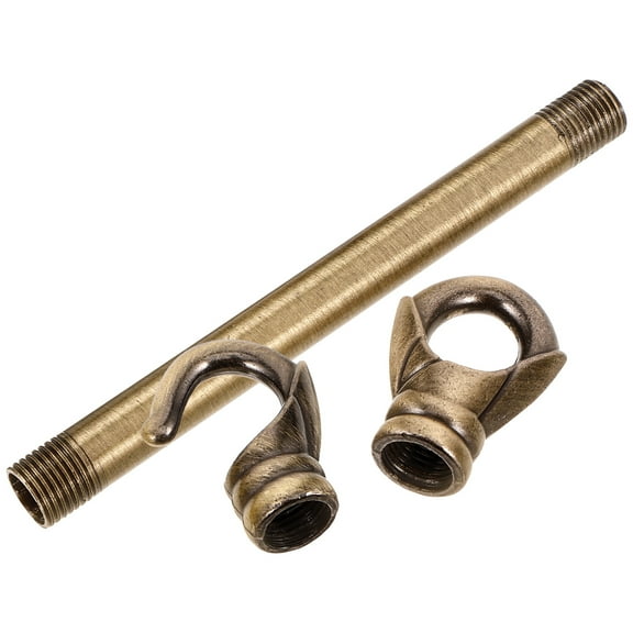 SEWCHICS Heavy Duty Golden Ceiling Hanging Hook and Rod for Lamp Parts and Chandelier Repair