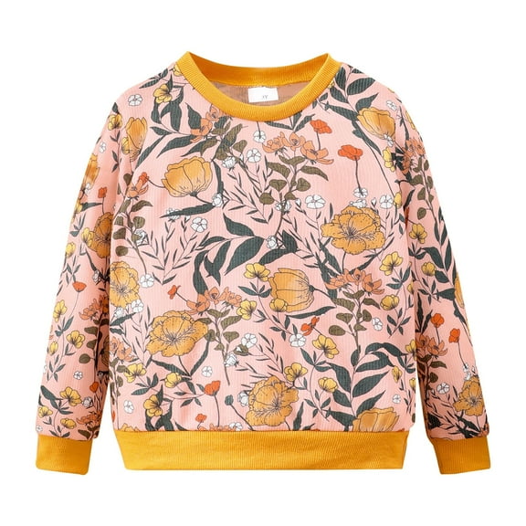 Otqutp Baby Casual Clothes Toddler Boys Girls Sweater Autumn/Winter Long Sleeve Strips Christmas Day Cartoon Print Sweater Fall Winter Clothes(Pink,4-5 Years)