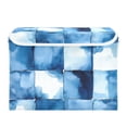 thumbnail image 7 of Yayeee Collapsible Cube Storage Bin with Lid Fabric Closet Decorative Basket with Handles, Blue Pattern, 7 of 7