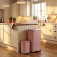 thumbnail image 3 of LAZY BUDDY 13.2 Gal & 1.3 Gal Kitchen Trash Can with Soft-Close Lid, Rectangular Stainless Steel Garbage Can for Home Office, 3 of 9