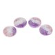 thumbnail image 1 of 4x Artesanía De De Resina De Espalda Plana Para Joyería, Accesorio Para El Cabello DIY, Decoración Del Teléfono Rosa blanco púrpura Macarena cuenta semicircular de resina con espalda plana, 1 of 8