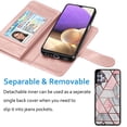 thumbnail image 4 of 6.5" Galaxy A32 5G Wallet Case, Samsung Galaxy A32 5G 2021 PU Leather Case, Njjex Luxury PU Leather 9 Card Slots Holder Carrying Folio Flip Cover Kickstand & Hand Strap-Marble, 4 of 5