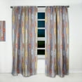 thumbnail image 2 of Designart 'Retro Pattern Over Floral IV' Mid-Century Modern Curtain Panel, 2 of 5