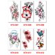 thumbnail image 5 of 6 uds arte tatuaje falso impermeable flor desechable tatuaje pegatinas para niños niñas, 5 of 9