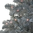 thumbnail image 3 of National Tree Company 9 ft. Pre-Lit Artificial Christmas Tree, Metallic Matte Silver, Tinsel, 2000 Cool White LED Rice Lights, Includes Stand, 3 of 6