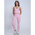 thumbnail image 5 of IBTOM CASTLE Womens Color Block Workout Sets Racerback Tank Top High Waist Leggings Gym Set Yoga Pilates Outfits Pink, 5 of 7