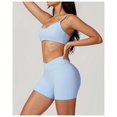 thumbnail image 4 of Conjuntos de entrenamiento for mujer, 2 piezas, sujetador deportivo, camiseta sin mangas, polainas de cintura alta, gimnasio, yoga, ropa activa, camiseta de entrenamiento for mujer, 4 of 6