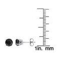 thumbnail image 3 of Pompeii 1CT Round Brilliant Cut Black Diamond Stud Earrings In 14K Gold (Black,AAA), 3 of 3