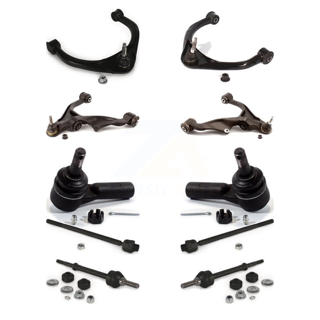 Front Left Right Lower Upper Control Arms Assembly and Ball Joints Tie Rods Link Sway Bar Suspension Kit (10Pc) for Car Ram 1500 Dodge 4WD K72-101180