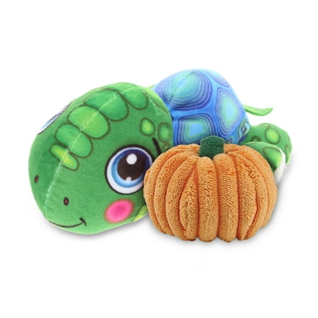 DolliBu Super Soft Plush Buddies Sea Turtle Stuffed Animal with Pumpkin Decor - Pumpkin Plush Animal for Fall Halloween and Thanksgiving Pumpkin Toy for Baby Kids Adults - 7 Inches