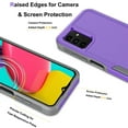 thumbnail image 4 of For Samsung Galaxy A14 5G Case, 2 in 1 PC Phone Case for Galaxy A14 5G 6.6" 2022 Case, Njjex Rubber & Rugged Shockproof Full Body Protection Case Cover - Purple, 4 of 6