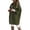 Army Green, variant on HNMKIU Women's 3/4 Sleeve Notched Lapel Double Coat Winter Blend Overcoat Long Coat Women with Pockets for Fashion Outerwear Army Green,L