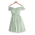 thumbnail image 6 of YuXingFu Spring Dresses for Women Mid-Length Crew Neck Plus Size Womens Dress Short Sleeve A Line Casual Summer Green L, 6 of 9
