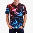 thumbnail image 1 of Balery Red And Blue Lightning Camisa Polo de Hombre con Estampado, de Manga Corta y Tejido Medio, Camisa Tipo Golf Polo-XX-Large, 1 of 6