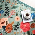 thumbnail image 6 of Round Rug 4ft Washable Non Slip Low Pile Boho Floral Circular Rug for Bedroom, Bathroom, Entryway, Kids Room, 6 of 6