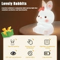 thumbnail image 5 of GUPUP Cute Rabbit Night Light for Kids, 10 Color Changing Gifts Light for Women Teen Girls Baby,Dimmable Bedside Lamp for Children Bedroom Kawaii Room Decor, 5 of 7