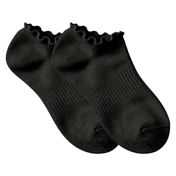 No Show Socks Womens Low Cut Non Slip Cute Ankle Frilly Short Cotton Socks Skin Friendly Lightweight Classic Sock 1 Pairs