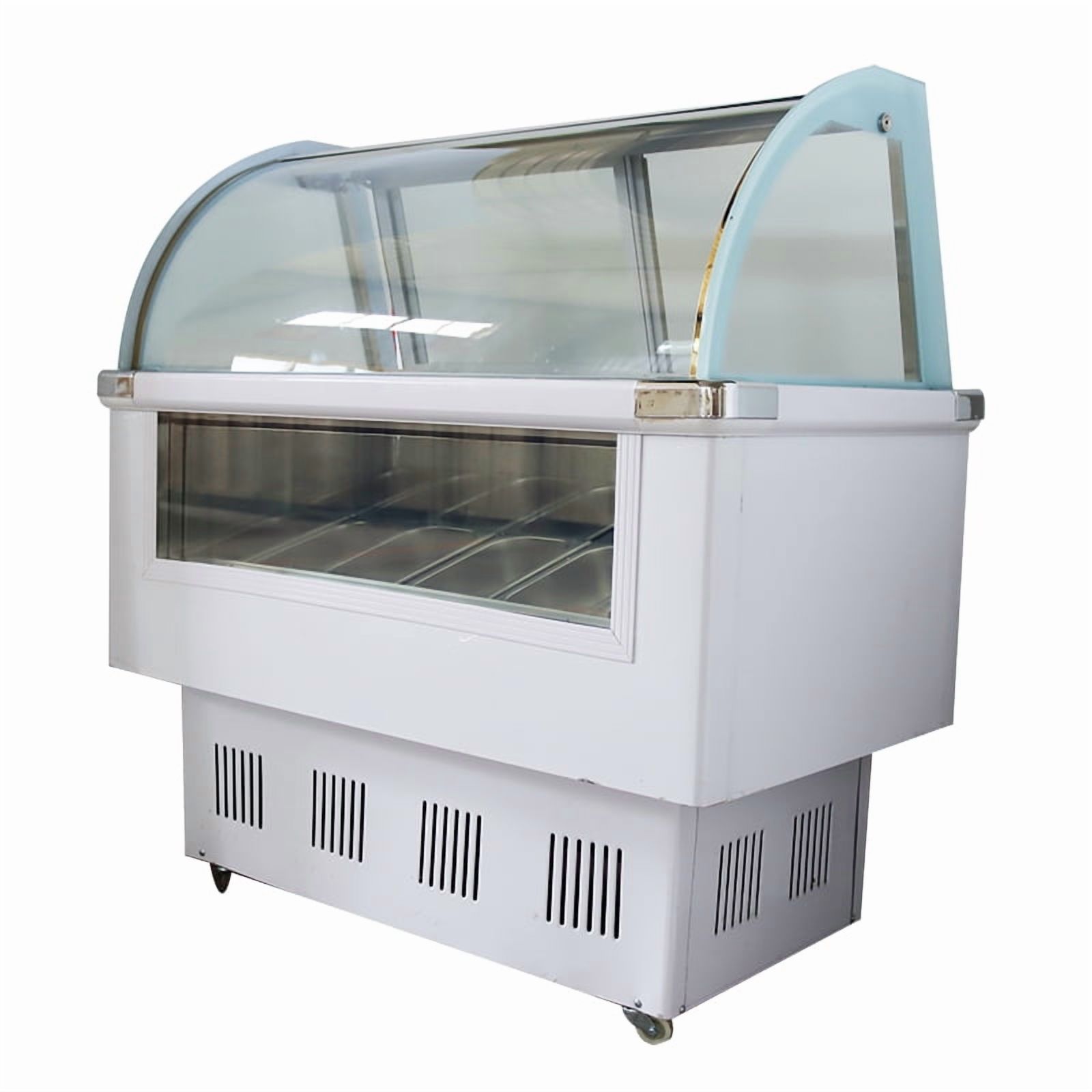 12 Boxes Ice Cream Display Cabinet Hard Freezer Square Box Commercial Ice Cream Shop Shop 110V 60HZ 45Gal