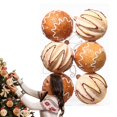 thumbnail image 2 of Adornos de bolas navideñas, 6 unidades, adornos navideños de pan de jengibre, accesorios decorativos de espuma, artesanía para árbol, decoración de interiores y hogar, 2 of 5