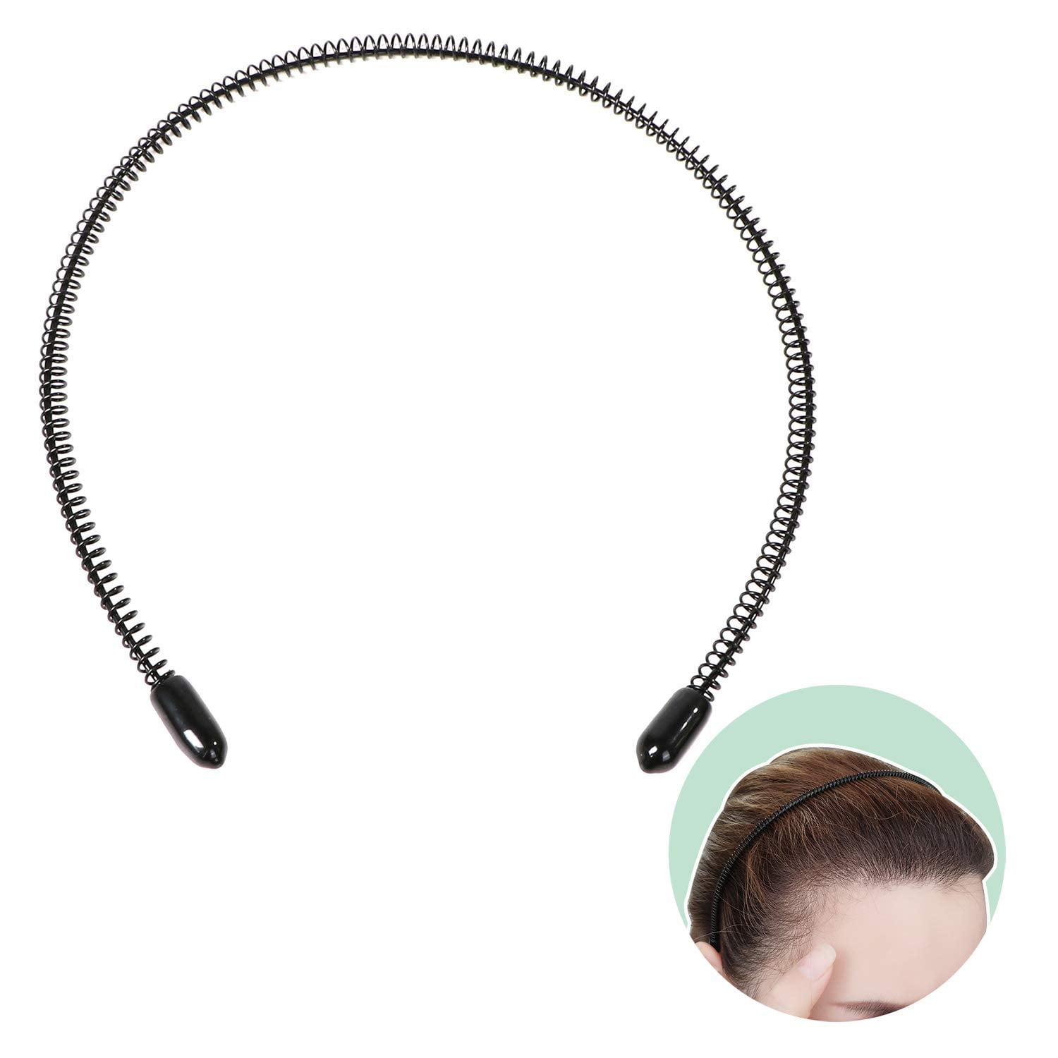 Men's Slicked Back Headband, Outdoor Sports Fashion Pigtail Hair Band/Never  Paint-shedding Metal Head Buckle Clip for Mens Long Hair, Braid and other Hair  Styles - Small Spring 