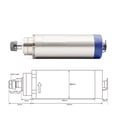 thumbnail image 2 of 2.2kw ER20 Air Cooled Spindle 4 Ceramic Ball Bearings 24000rpm Air Cooling 0.01mm 2.2kw QL VFD Inverter 80mm Spindle Bracket ,Efficient Performance, 2 of 6